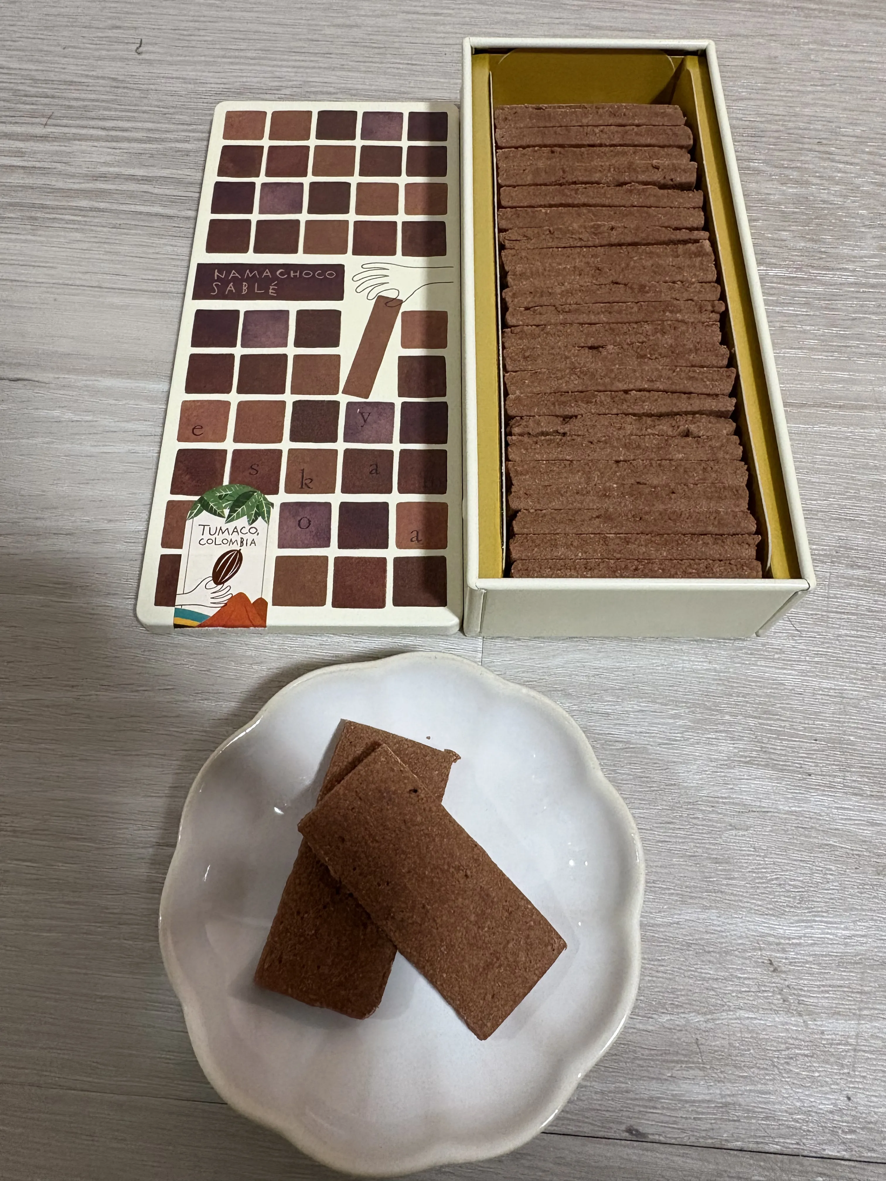 生チョコサブレ プレミアムカカオ トゥマコ70% パッケージあり