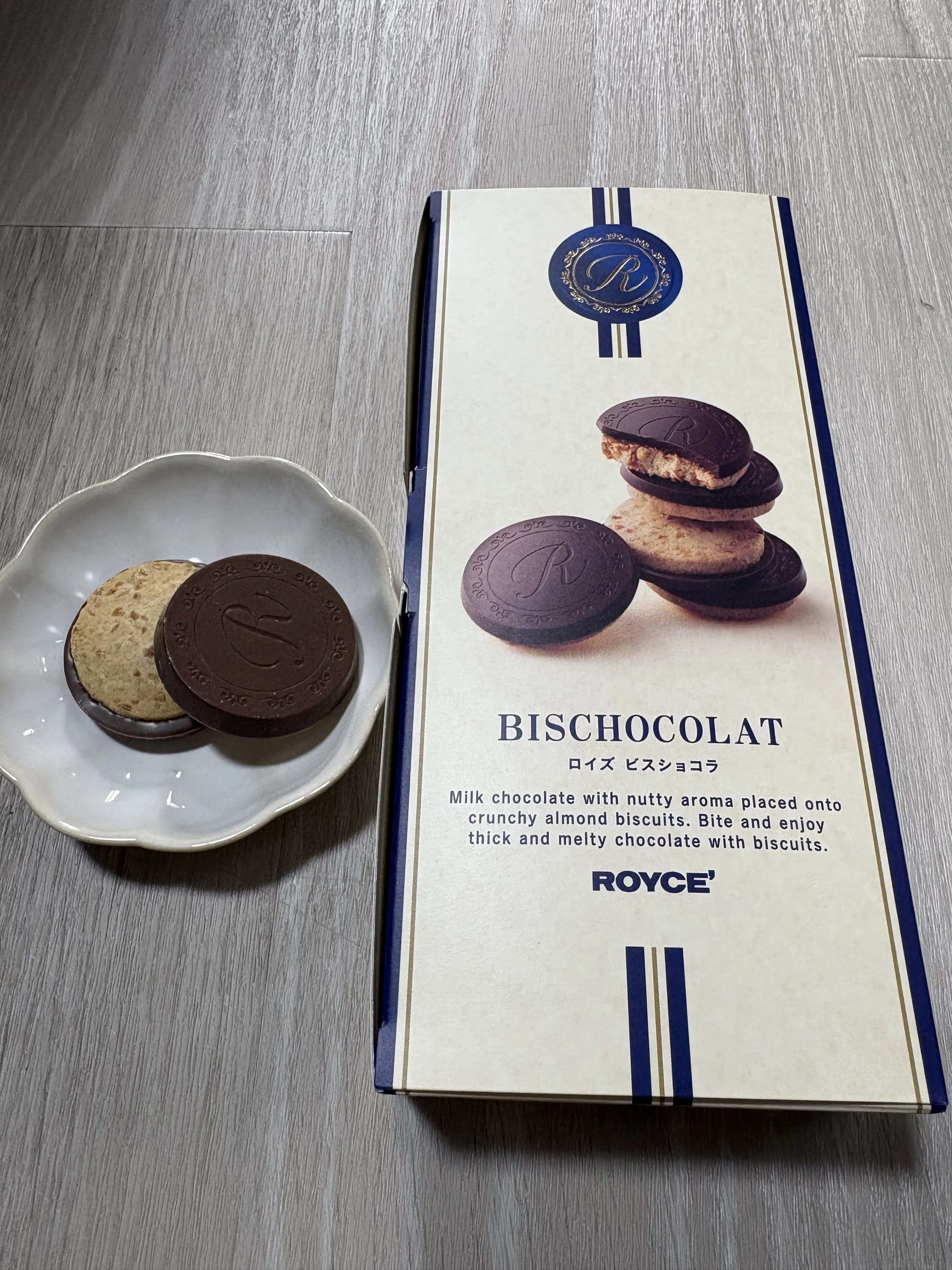 ロイズ ビスショコラ パッケージとビスショコラ