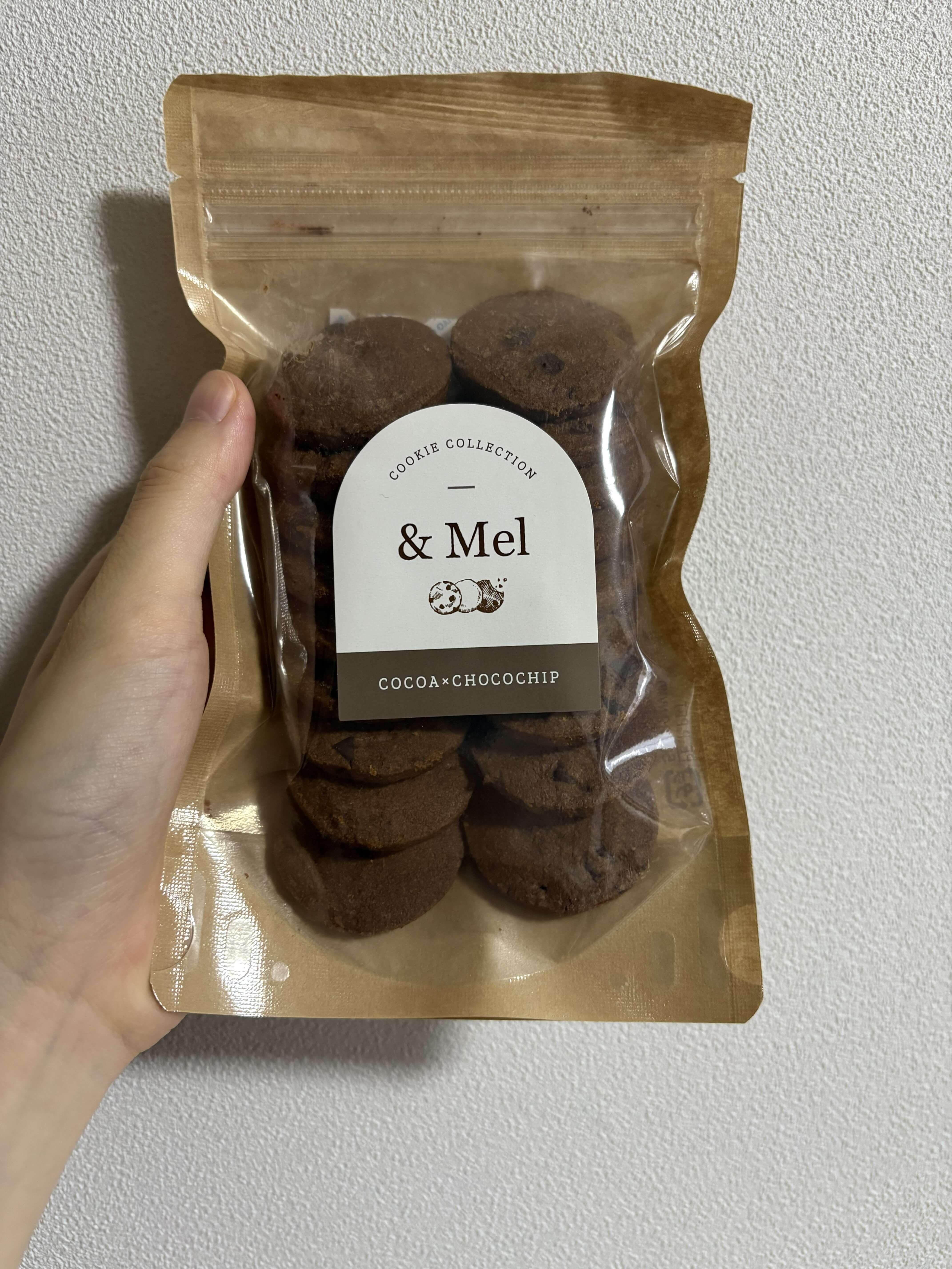 アンドメル-カカオチョコチップクッキーのパッケージの写真