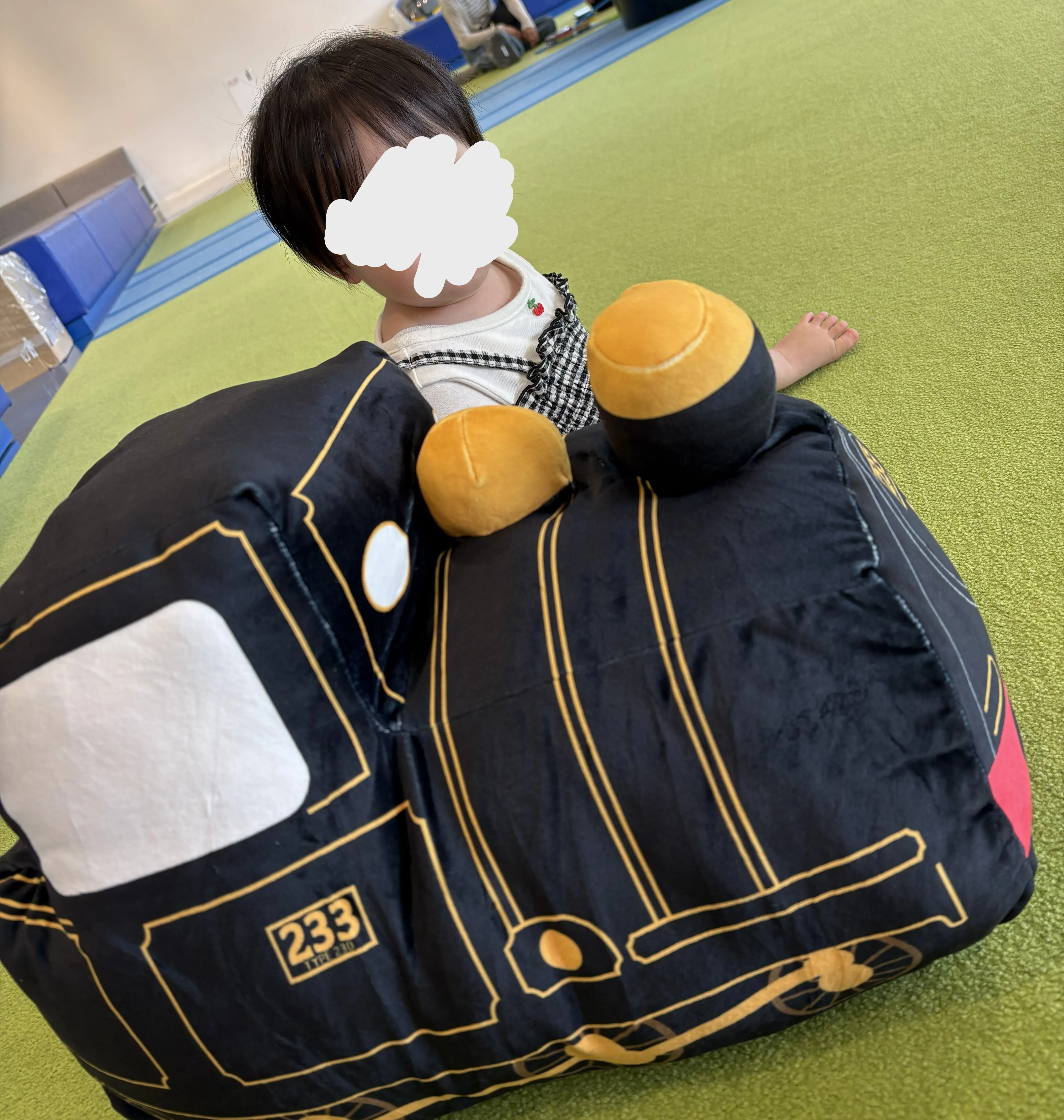 京都鉄道博物館でのくじで当たったSLのぬいぐるみ